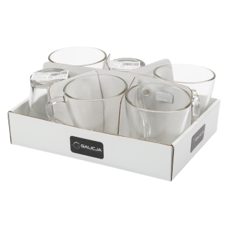 Szklanki z uchem LILI 250ml 26251 (tacka 6 sztuk)