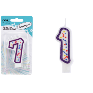 Świeczka urodzinowa IMPREZKA Cyferka 1 22092