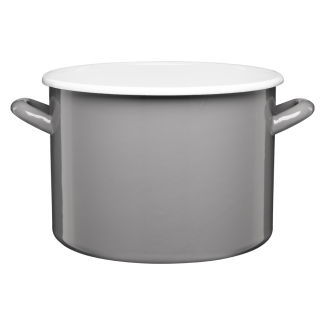 Garnek emaliowany gładki GORDON 22cm/6l 29310 szary