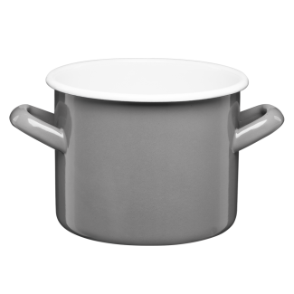 Garnek emaliowany gładki GORDON 14cm/1,5l 29298 szary