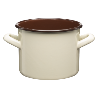 Garnek emaliowany gładki GORDON 14cm/1,5l 29298 krem