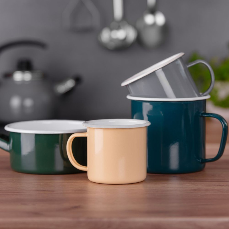 Garnek emaliowany gładki GORDON 16cm/2,4l 29301 zielony