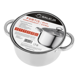 Garnek nierdzewny FORTIS 20cm/3,3l 29432
