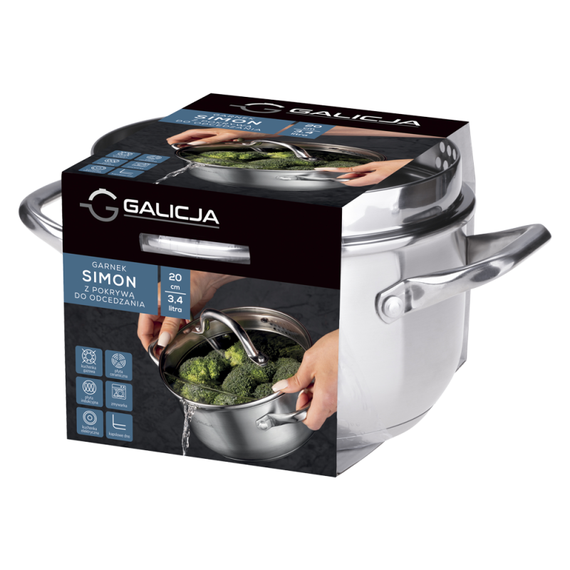 Garnek do odcedzania SIMON 20cm/3,4l 19907