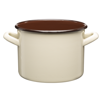 Garnek emaliowany gładki GORDON 18cm/3,4l 29304 krem