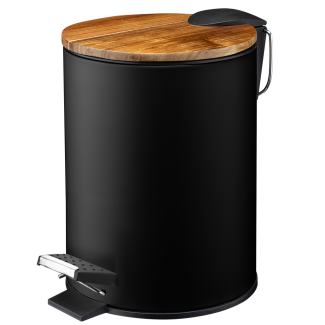 Kosz łazienkowy na śmieci okrągły AKAMO 3l 24482 (int) czarny