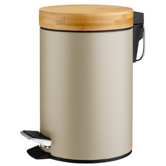 Kosz łazienkowy na śmieci okrągły BLACK/WHITE 3l 21705 (int) beżowy