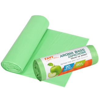 Aroma Bags Worki na śmieci Zielone jabłuszko, 20 L 20szt. 10702