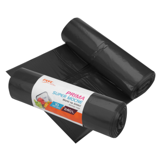 Worki na śmieci Prima 240l LDPE czarne, 10 szt. 00762