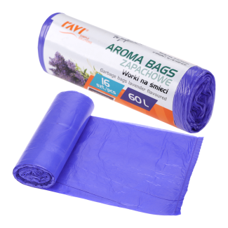 Worki na śmieci Aroma Bags wiązane Lawendowe 60 L, 16 szt. 00752