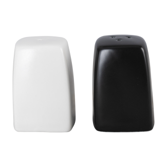 Komplet przyprawników porcelanowych RONNIE 2 elementy 28511BW biały/czarny 