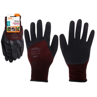 Rękawice ochronne Dragon-Dark Red rozm.9-L 10905