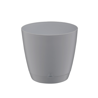 Doniczka z podstawką BEGONIA 1 12cm 26141 szary