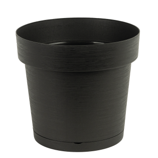 Doniczka z podstawką MELROSE GLAMOUR 18cm 25274 antracyt