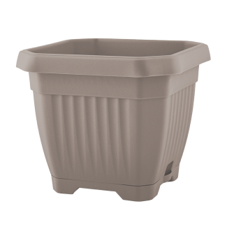 Doniczka z podstawką OCTAGON 25x25cm 25175 mokka