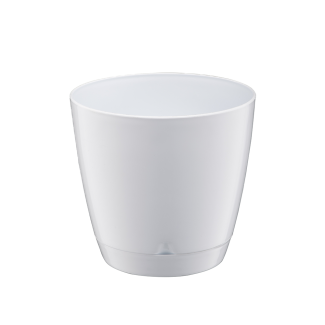 Doniczka z podstawką BEGONIA 4 22cm 26257 biały
