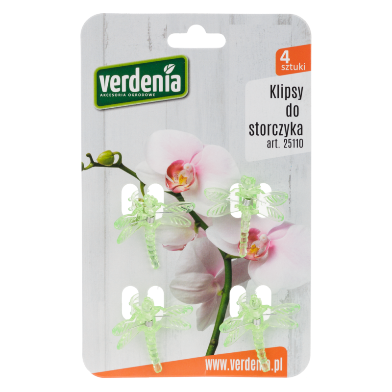Klipsy do storczyka 4 sztuki 25110 zielony