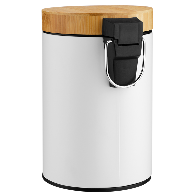 Kosz łazienkowy na śmieci okrągły BLACK/WHITE 3l 21705 (int) biały