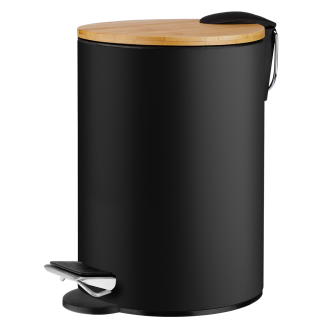 Kosz łazienkowy na śmieci okrągły NAOMI 3l 23933 (int) czarny