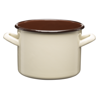 Garnek emaliowany gładki GORDON 16cm/2,4l 29301 krem