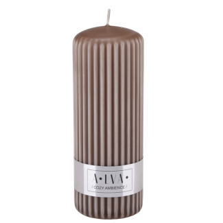 Świeca ryflowana ALVA 60/150 72010 brązowy