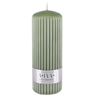 Świeca ryflowana ALVA 60/150 72010 zielony $