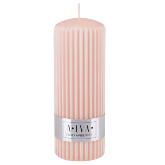 Świeca ryflowana ALVA 60/150 72010 brudny róż