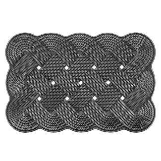 Wycieraczka gumowa TREVOR 60x40cm 28985 srebrny 