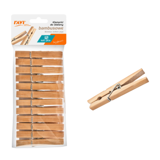 Klamerki do bielizny bambusowe 12szt. 01027