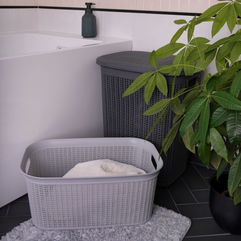 Kosz na pranie WILLOW 27l 22764 szary jasny