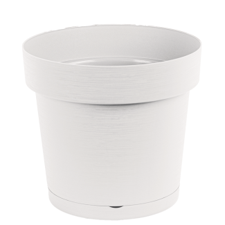 Doniczka z podstawką MELROSE GLAMOUR 18cm 25274 biały