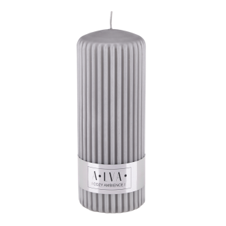 Świeca ryflowana ALVA 60/150 72010 szary