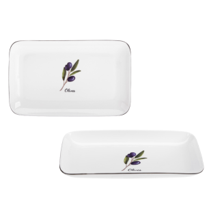 Półmisek PROWANSJA 20cm z porcelany New Bone 81480 wz. Olives