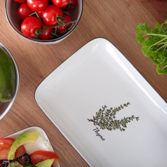 Półmisek PROWANSJA 25cm z porcelany New Bone 81483 wz. Thyme