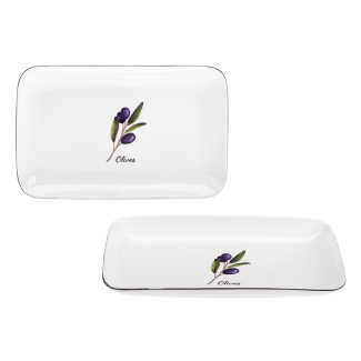 Półmisek PROWANSJA 25cm z porcelany New Bone 81483 wz. Olives
