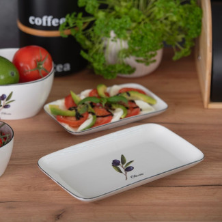 Półmisek PROWANSJA 25cm z porcelany New Bone 81483 wz. Olives