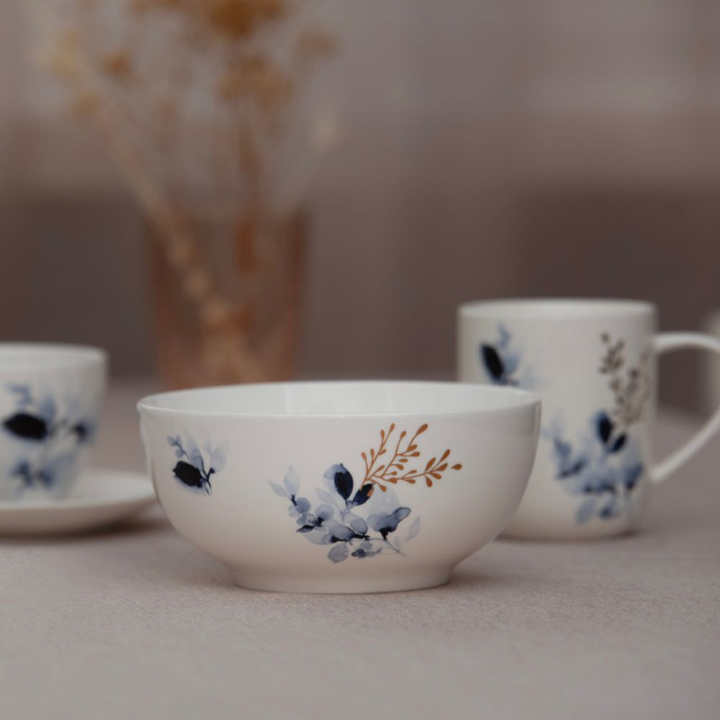 Miseczka MISTY BLUE 750 ml z porcelany New Bone 91438