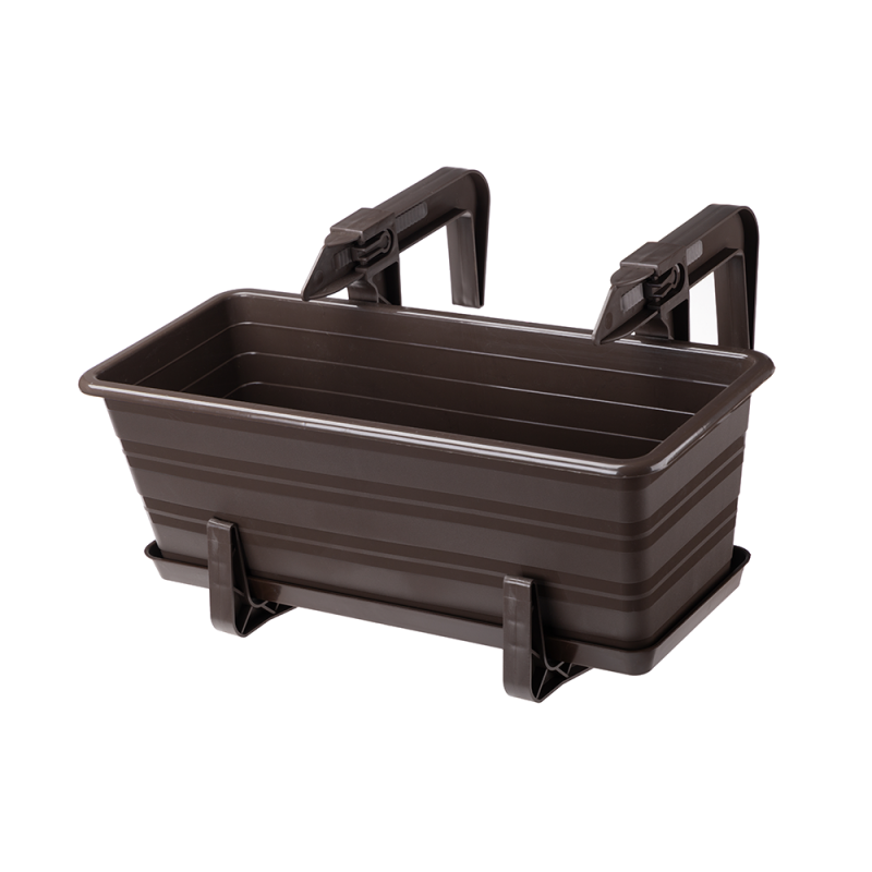 Komplet uchwytów do doniczki balkonowej 2 sztuki 23834 brąz