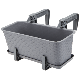 Komplet uchwytów do doniczki balkonowej RATTAN 2 sztuki 23837 szary