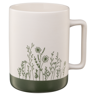 Kubek porcelanowy RUSTIC PEACE 405ml 25847 (int) zielony