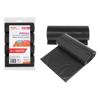 WG ZESTAW 4 x Worki na śmieci Prima 60l LDPE, 10 szt. 10715