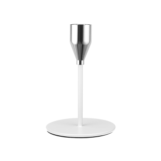 Świecznik metalowy Elegant White 12 cm, 32107