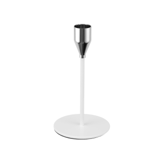 Świecznik metalowy Elegant White 15 cm, 32108
