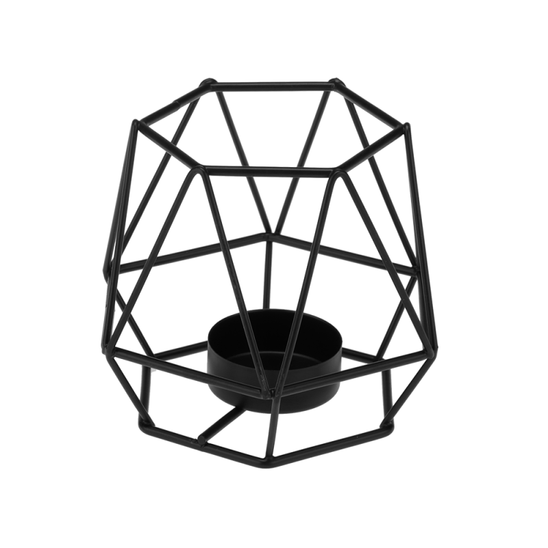 Świecznik metalowy geometryczny 9 cm, 32110