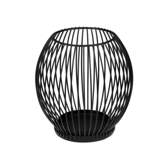 Świecznik metalowy czarny 15 cm,  32111