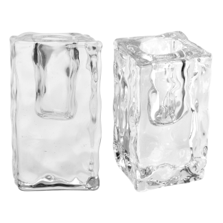 Świecznik szklany ICE CUBE 7,5cm, 91455