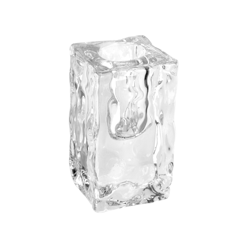 Świecznik szklany ICE CUBE 7,5cm, 91455