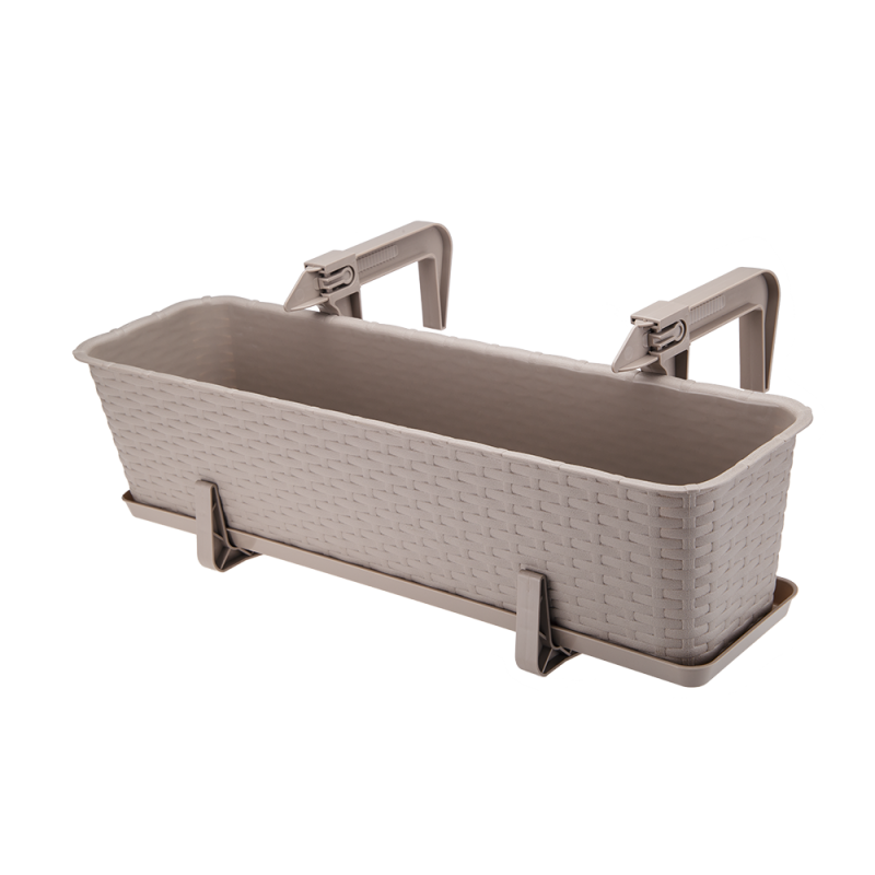 Komplet uchwytów do doniczki balkonowej RATTAN 2 sztuki 23837 karmel