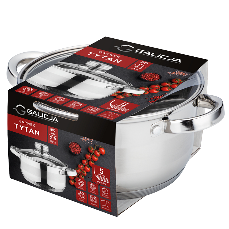 Garnek TYTAN 20cm/3,3l 19808