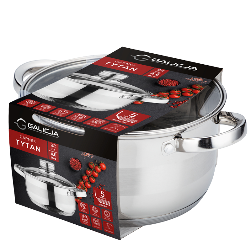 Garnek TYTAN 22cm/4,5l 19815